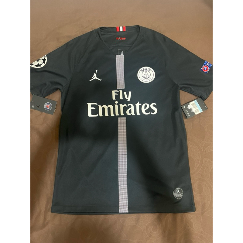 Jersey PSG Jordan 3rd Champions League 18/19 Black Version Neymar Jr Junior BNWT Size M
