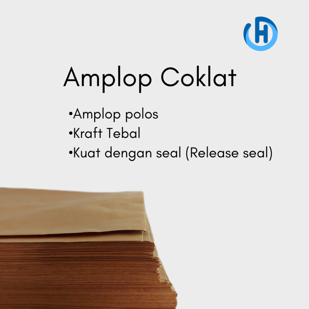 

Amplop Coklat Polos Brown Kraft Tebal dan Kuat Dengan Seal (Release Seal) dijamin lem kuat dan praktis Merk : Nirwana atau SETARA... Ukuran : 23.5 cm X 34.5 cm Gramatur: 80 gsm (dijamin) Amplop coklat polos per 1 pak, memiliki lem / perekat / seal di ba