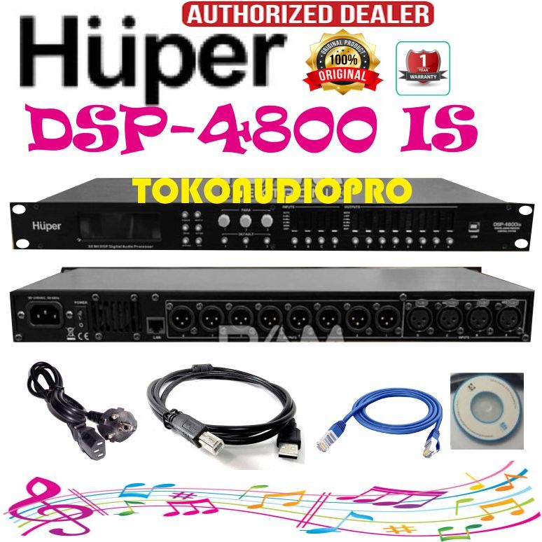 Speaker Management DLMS Huper DSP-4800 IS Original 4 in 8 out Huper DSP4800is