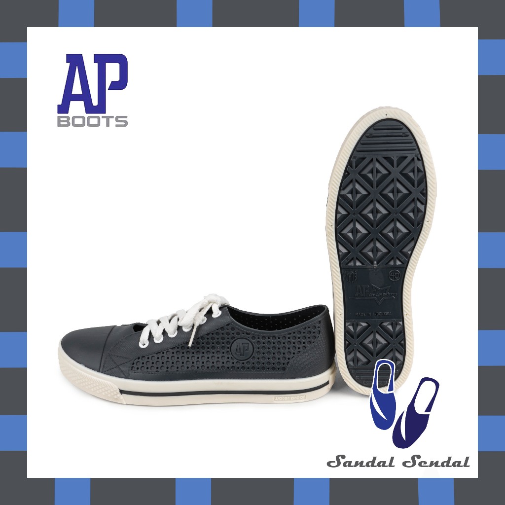 Sepatu AP STAR Putih Biru- Sepatu Kets By AP Boots