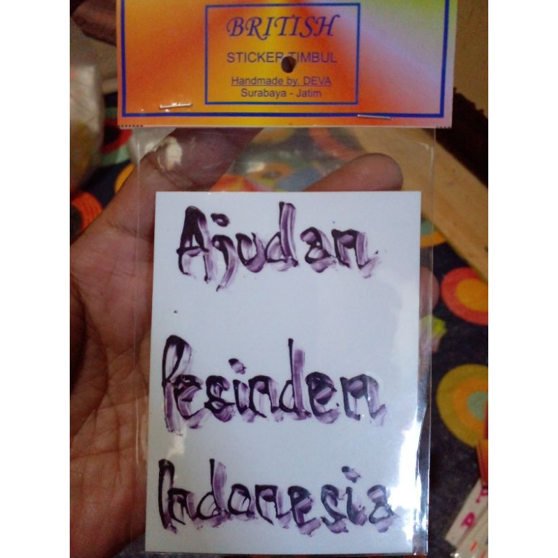 

British sticker Timbul : Ajudan Pesinden Indonesia