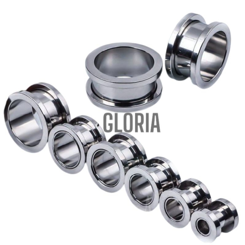 PIERCING EARPLUG SILVER / anting earring plug / Piercing earplug/anting Plug/Persing Plug silver/Per