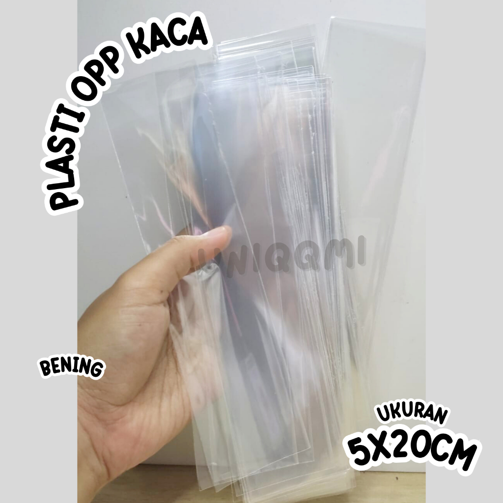 

PLASTIK BOOKMARK/ PLASTIK OPP KACA/ PLASTIK BENING 5X20CM