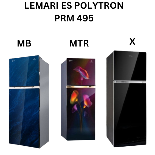 LEMARI ES POLYTRON PRM495 BELLEZA BIG 350L INVERTER WITH VACUUM / LEMARI ES POLYTRON 2PINTU PRM 495