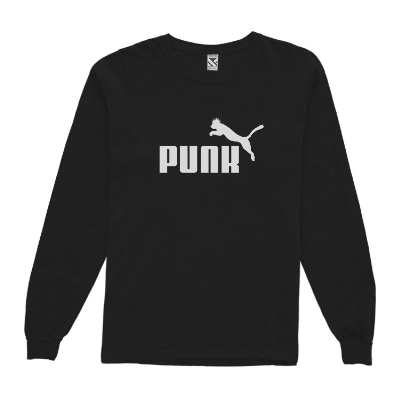 Zerotwentytwo Longsleeve Punk Black | Kaos Lengan Panjang Punk Hitam Pria Parodi Plesetan Lucu