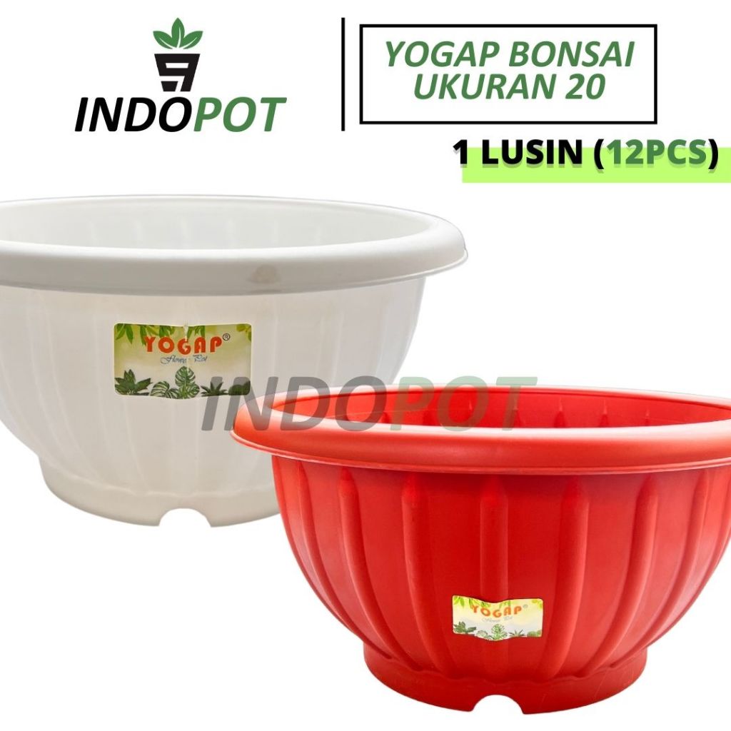 (12 Pcs) Pot Bonsai Yogap 20 Elegant Model Mangkok Cocok Bonsai Mame