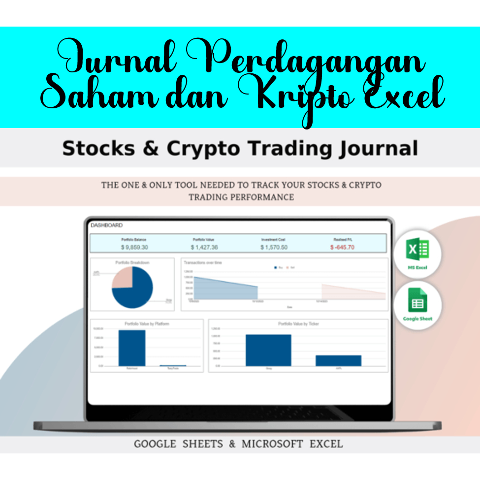 Jurnal Perdagangan Saham dan Kripto Excel
