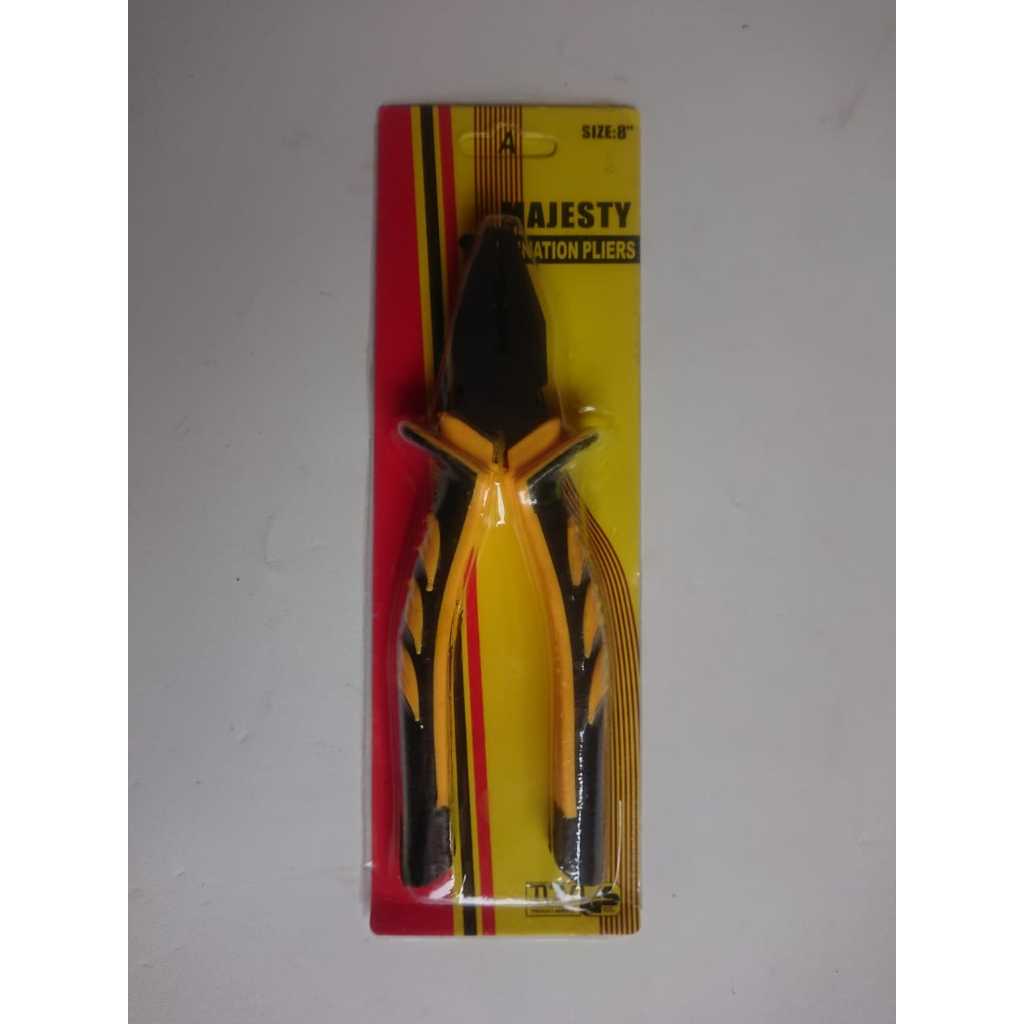 MAJESTY Tang Kombinasi 8 Inch / Gagang Karet / Combination Pliers/ Potong Lancip / Alat Perkakas