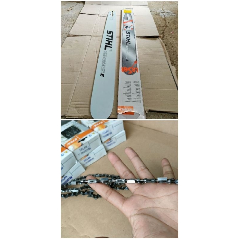 Bar Senso Besar Stihl 070 36inchi Panjang 90CM + Rantai Belah 52Mata Stihl