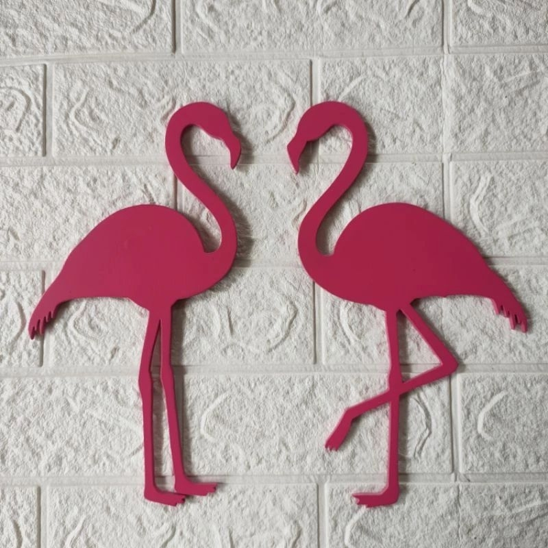 Flaminggo hiasan dinding laser cutting