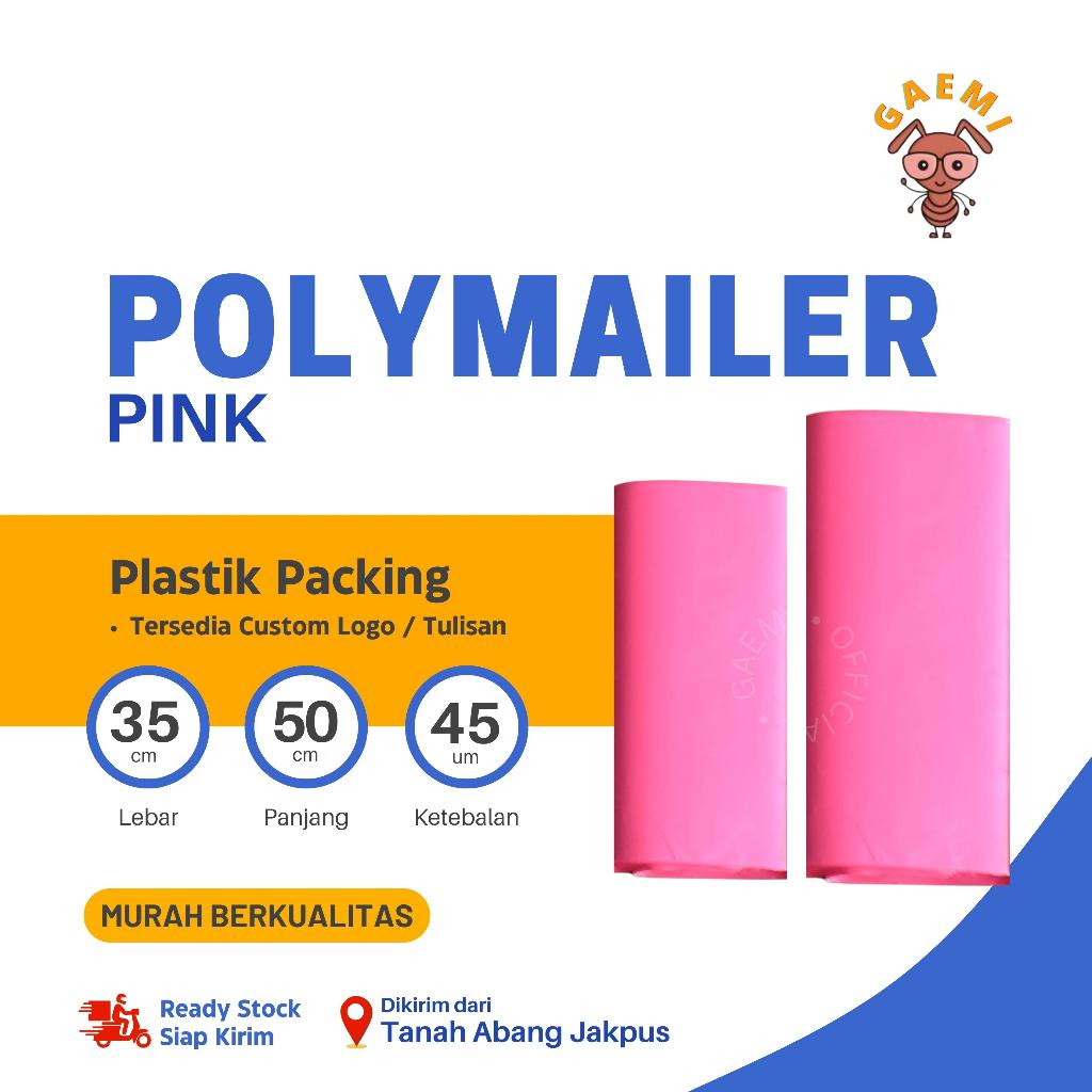 

Plastik Polymailer Paket PINK 35 x 50 cm Isi 100 Pcs Premium Tebal Ready Stock