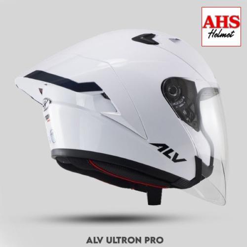 ALV ULTRON PRO SOLID HALF FACE SINGLE VISOR KACA BENING CLEAR STANDART SNI MOTORCYCLE BISA COD