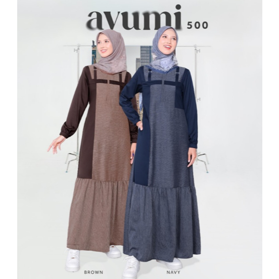 GAMIS ETHICA AYUMI 500 BAHAN LINEN + VALDENA MODEL BAJU MUSLIM WANITA GAMIS DAILY BUSUI FRIENDLY KEK