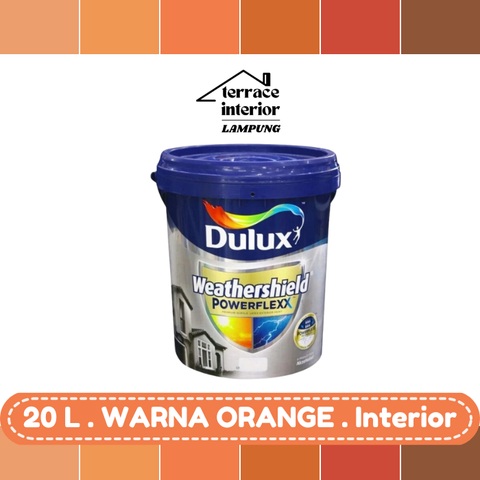 Cat Tembok Dulux Weathershield Powerflex Exterior 20 L Orange Gloss