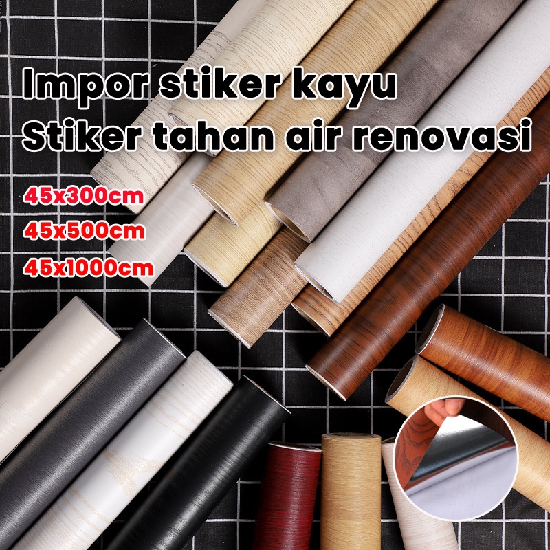 【ReXiao】wallpaper motif kayu stiker motif kayu wallpaper lemari walpaper lantai stiker kayu