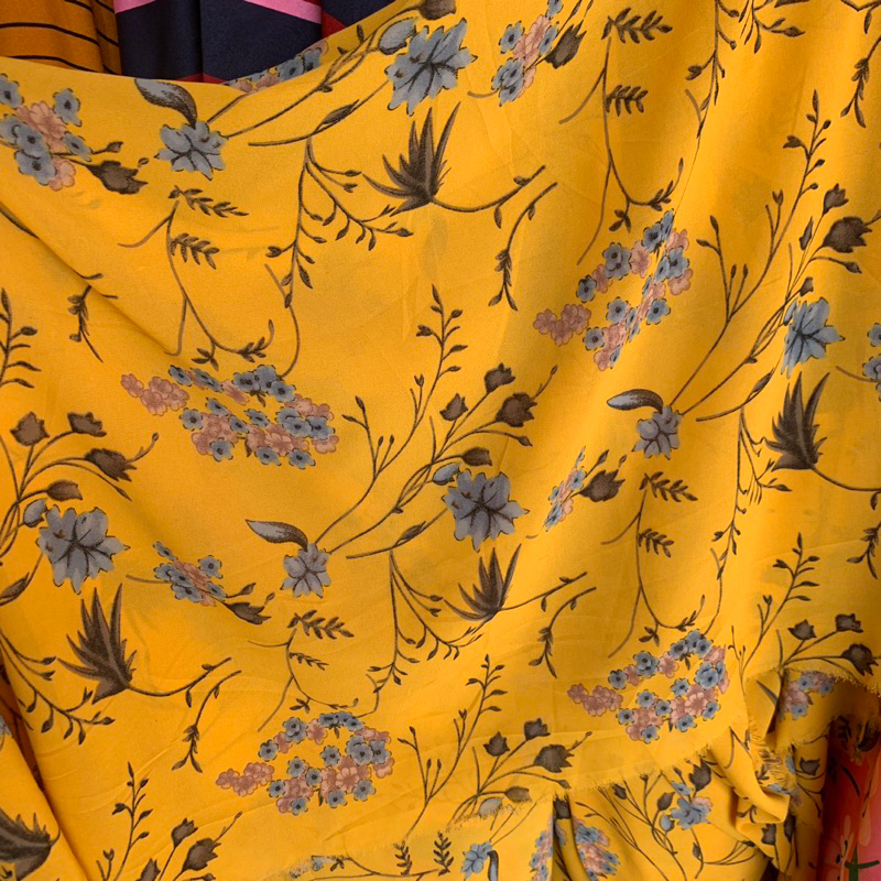 kain bahan - ceruty babydoll motif - ceruty motif bunga