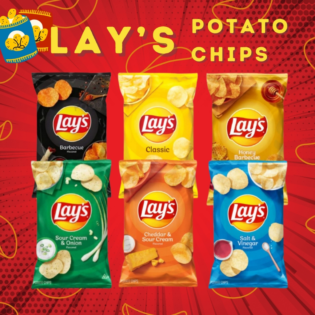 

Lay's Potato Chips USA Keripik Kentang dengan Rasa 184g 1 Pcs