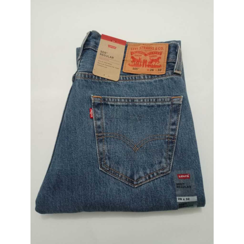 Jeans Pria 505 Regular Fit 505-4891 Mid Stonewash - Celana Jeans Branded - 100% Original