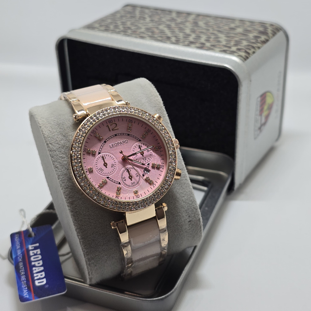 ( BISA COD ) jam tangan wanita LEOPARD ORIGINAL L-2860