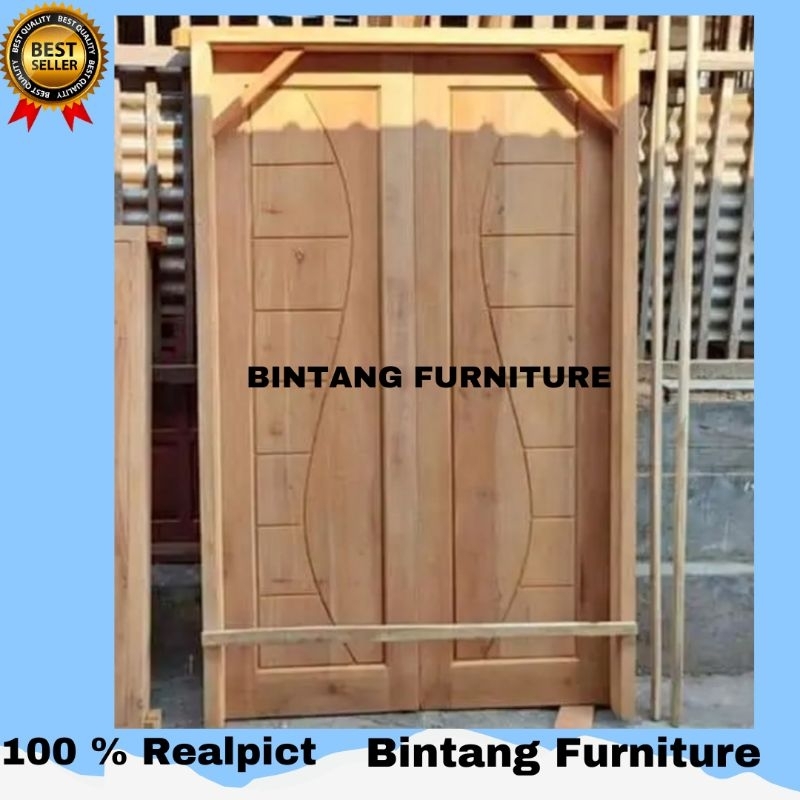 Kusen + Pintu Utama Rumah Model Kupu Kupu Pintu Kuputarung Murah