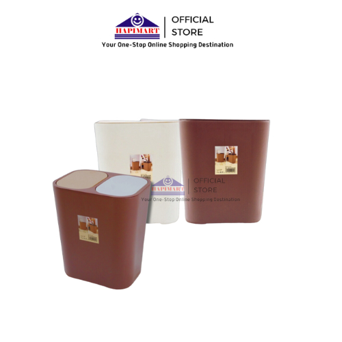 Tempat Sampah Pilah 2/Tong Sampah 15L Organik Anorganik/Tempat Sampah Dapur Kamar Sekat 2/Tong Sampa