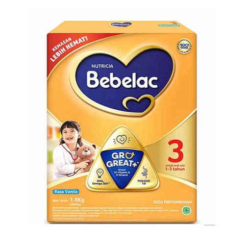 

SUSU BUBUK BEBELAC 3 VANILLA 1800 GRAM