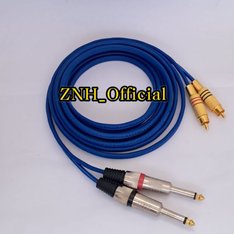 Kabel Rca Ke Akai 5 Meter - Kabel Jack Akai 6,5mm To Dual Rca - Kabel Rca 2 Ke 2