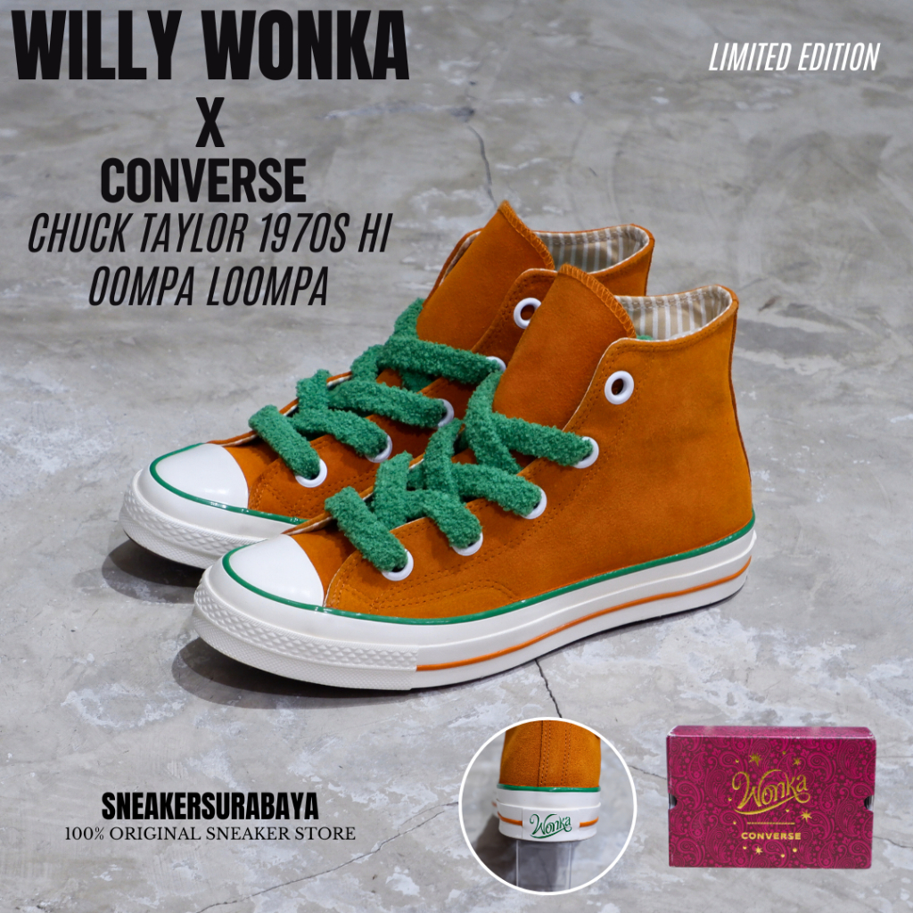 WILLY WONKA X CONVERSE CHUCK TAYLOR 1970S HI OOMPA LOOMPA CT 70S CT 70