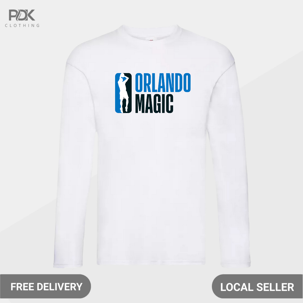 Kaos Pria Baju Lengan Panjang Basketball NBA Orlando Magic