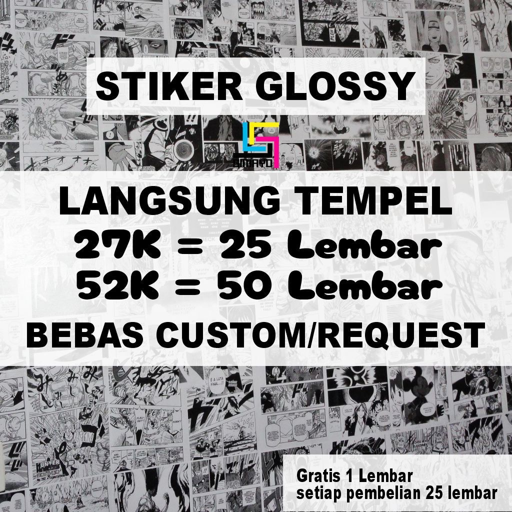 Stiker Manga Wall Anime Wallpaper Dinding Poster Langsung Tempel Komik Custom Request