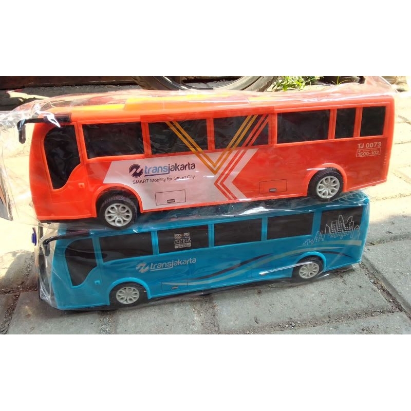 Mainan Bus Way Plastik Transjakarta , Bus Basuri