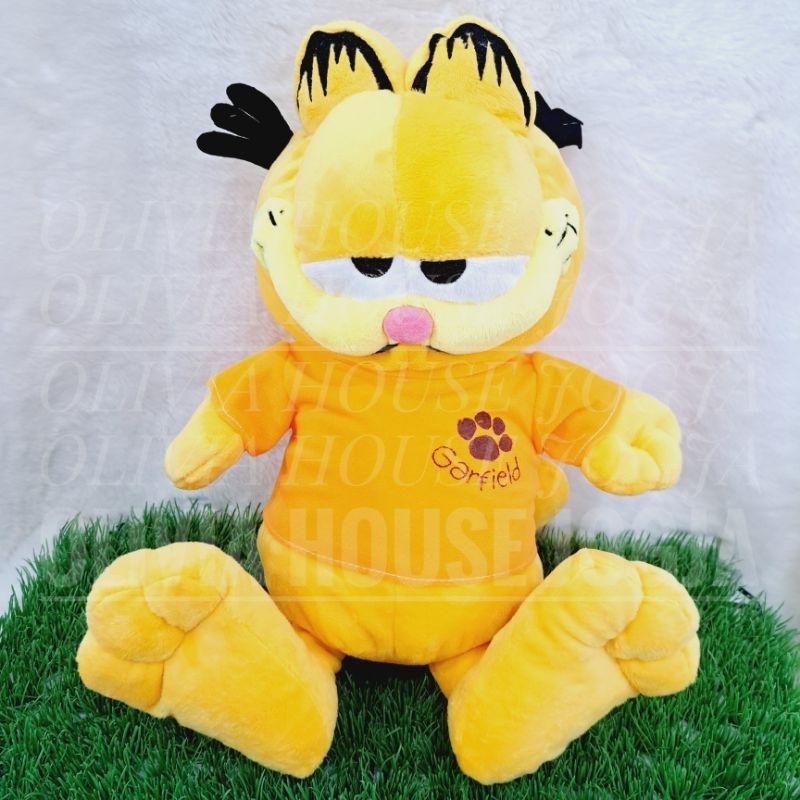Boneka Garfield Tshirt 14" Boneka Garfield Baju Oren Boneka Garfield 14"
