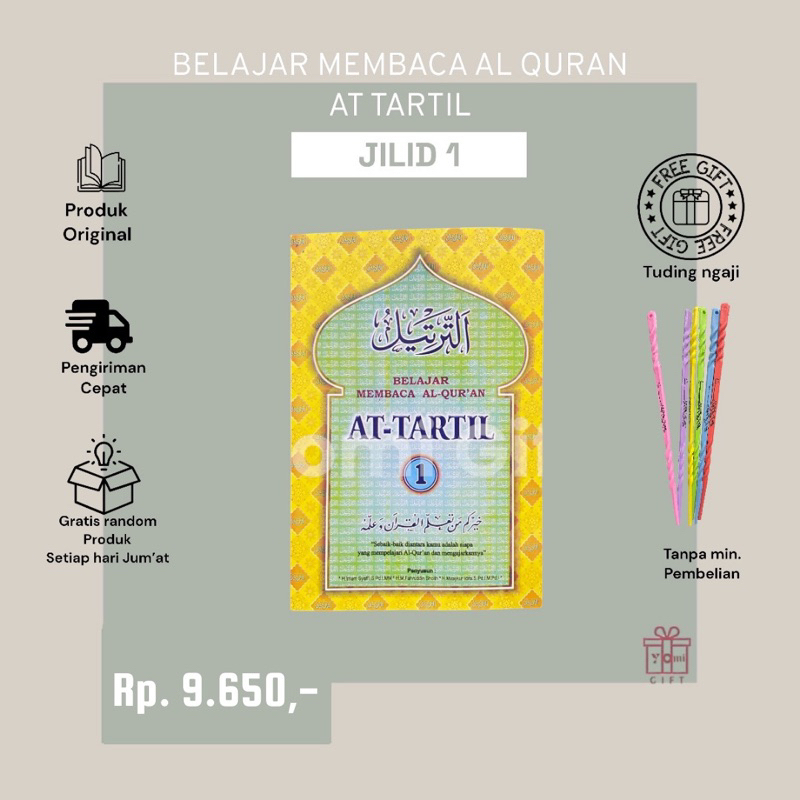 [GROSIR] AT-TARTIL BELAJAR MEMBACA AL-QURAN / AT TARTIL JILID 1-6 GROSIR