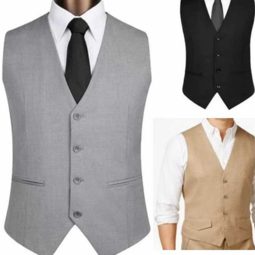 FG2 Iqmu Fashion  Rompi Pria Slimfit Rompi Jas Formal Dalaman Jas Pria