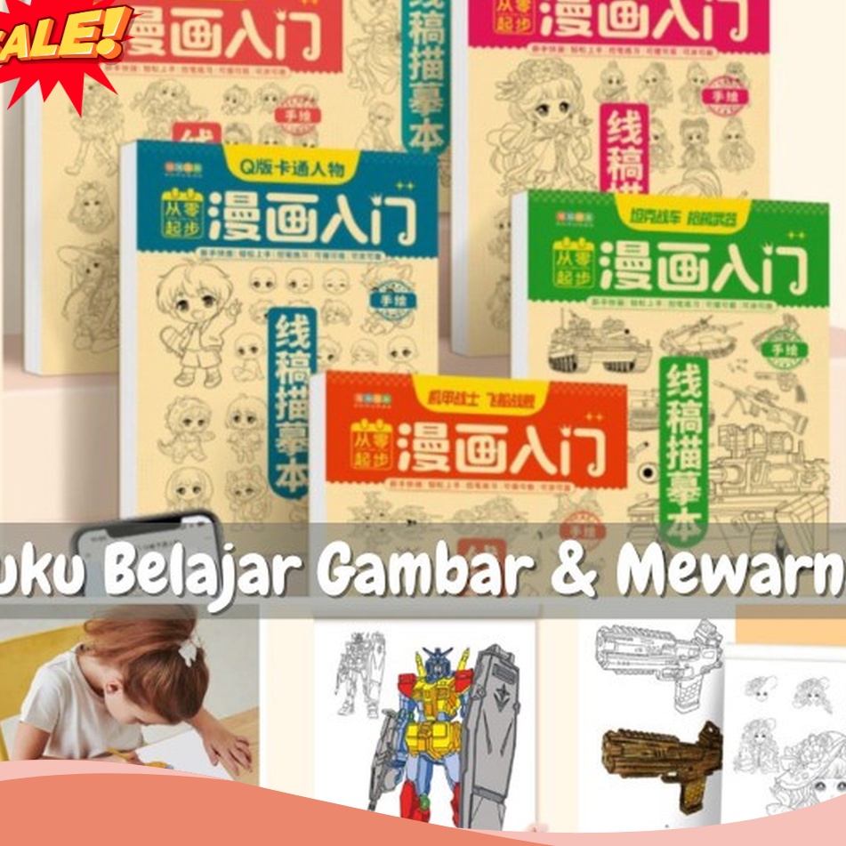 

PRODUCT TERKECE Buku Belajar Menggambar Mewarnai Anak Drawing Coloring Book Activity Book Buku Edukasi ST129