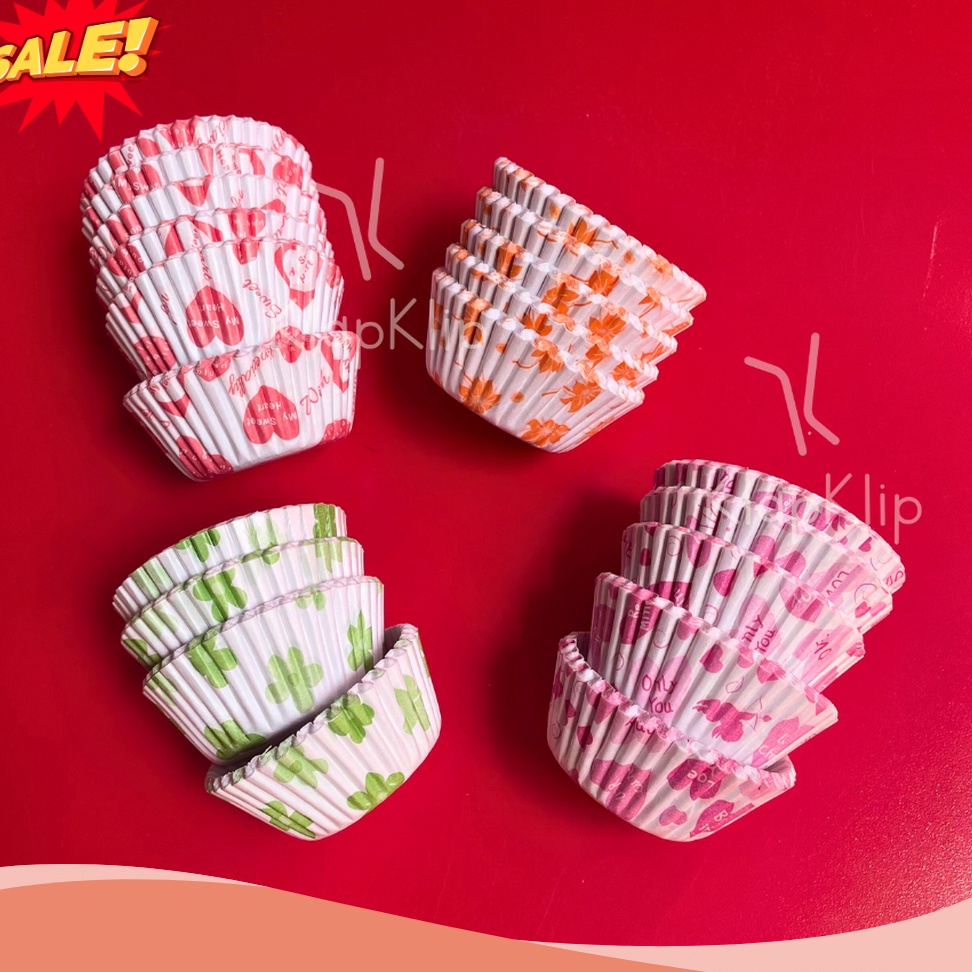 SERBA MURAH 1pack  1pcs Cupcake Cases LOTUS 7cm  MOTIF KEMBANG Alas Kue Nastar isi 1pcs  Alas Kue Co