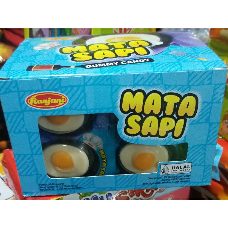 

yupi gummy mata sapi 1 box isi 24 picis @8g