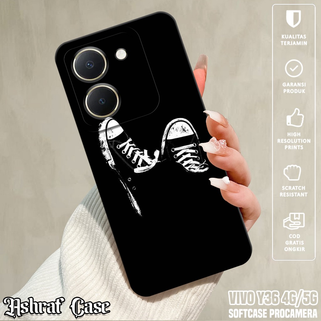 Case VIVO Y36 4G / Y36 5G - Casing VIVO Y36 5G / Y36 4G  Motif BLCK - Silikon Hp VIVO Y36 - Softcase