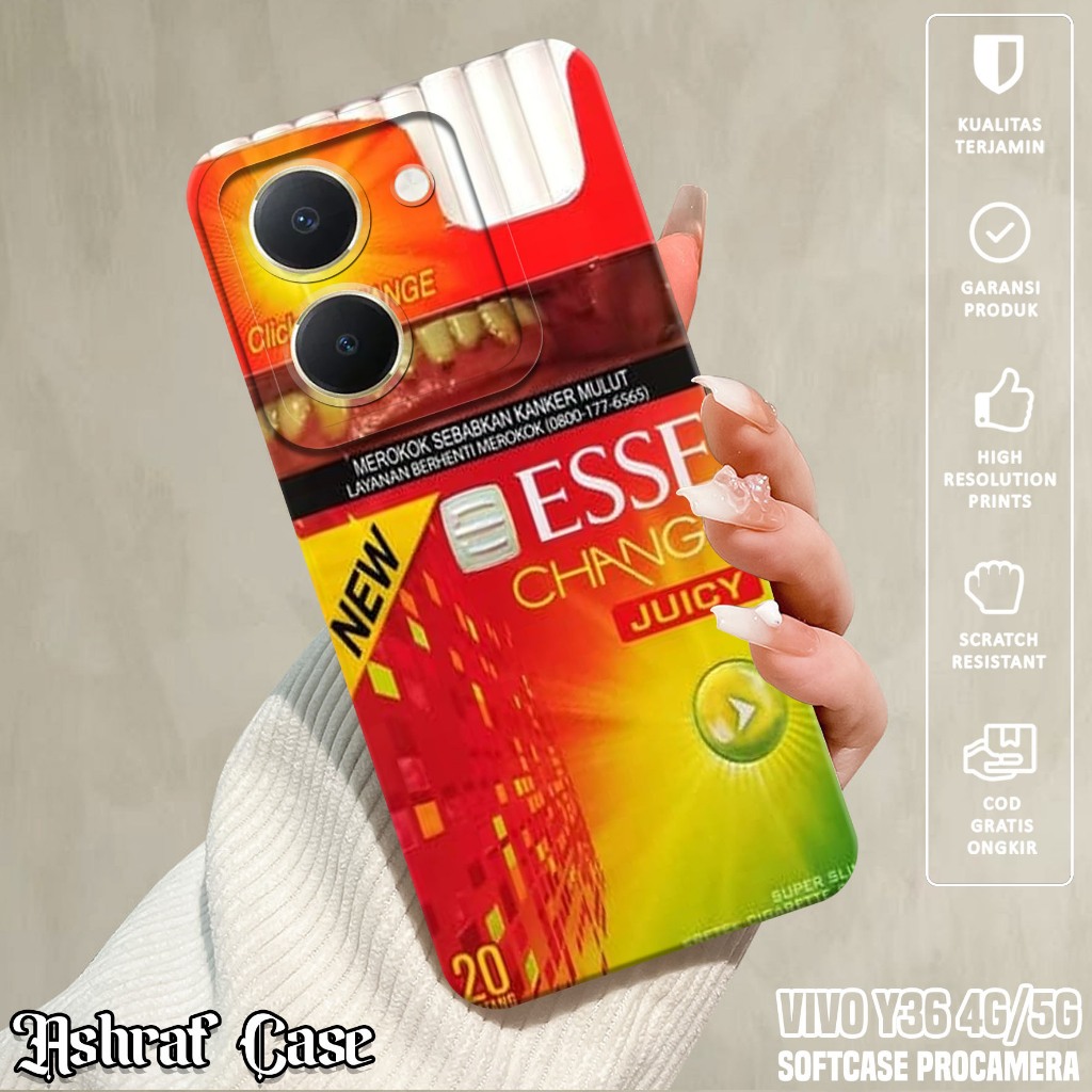 Case VIVO Y36 4G / Y36 5G - Casing VIVO Y36 5G / Y36 4G  Motif ESS - Silikon Hp VIVO Y36 - Softcase 