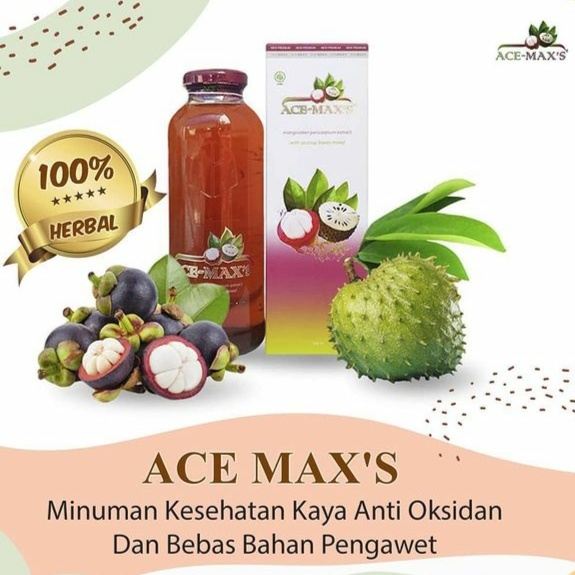 

ACE MAX'S - Jus Ektrak Kulit Manggis Daun Sirsak Original 350gr