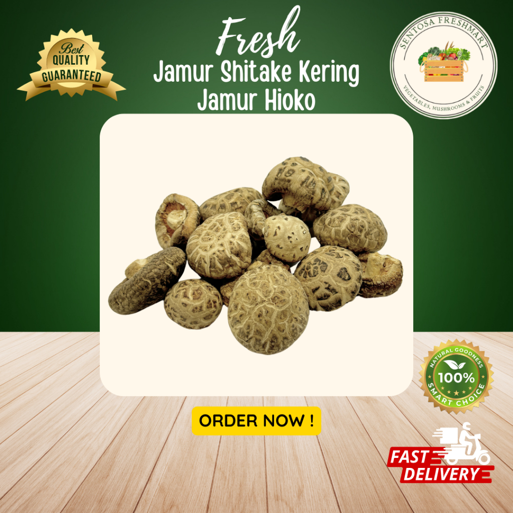 

[SENTOSA FRESHMART] JAMUR HIOKO / JAMUR SHITAKE KERING per PACK @100gr