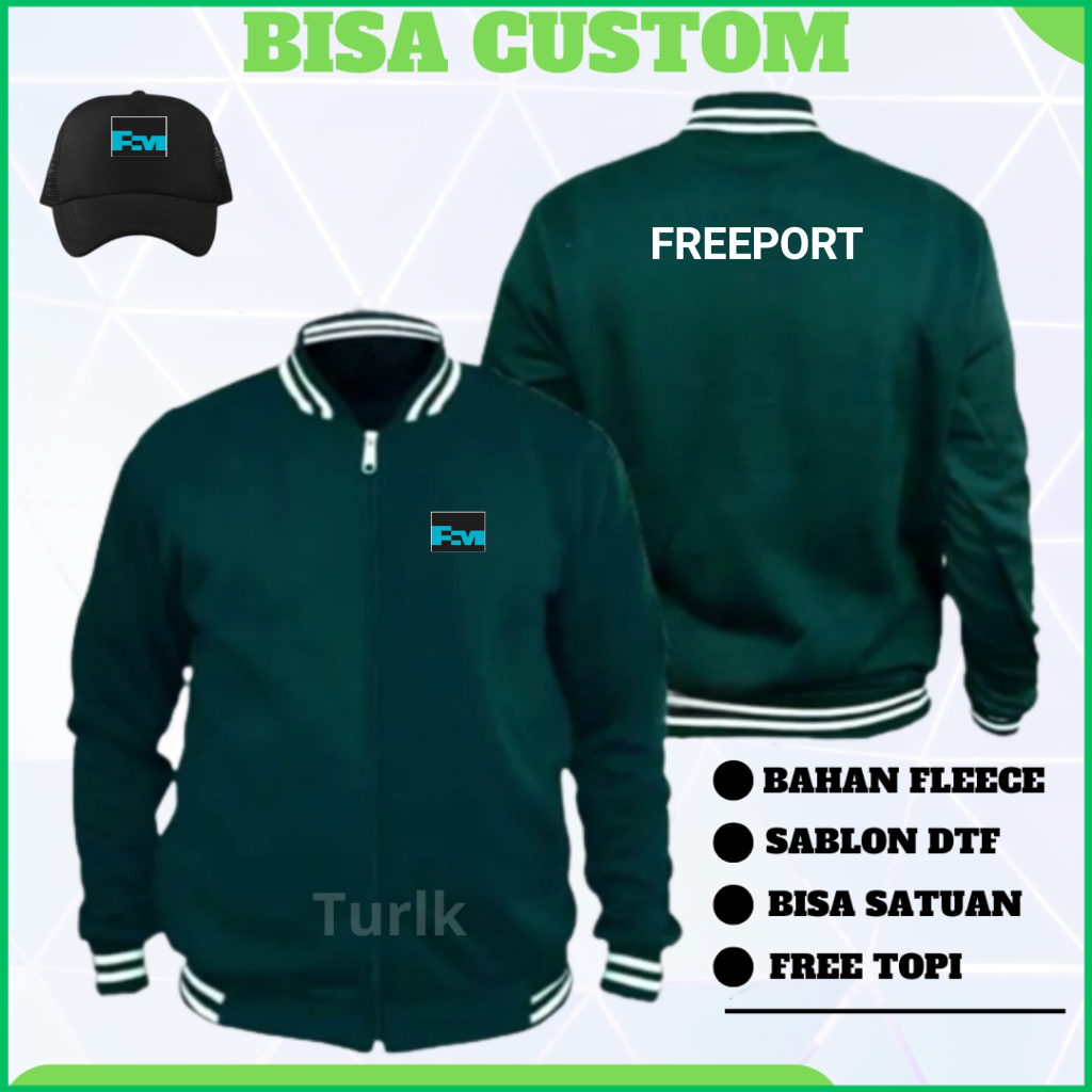 Jaket Freeport Jaket Varsity freeport Custom