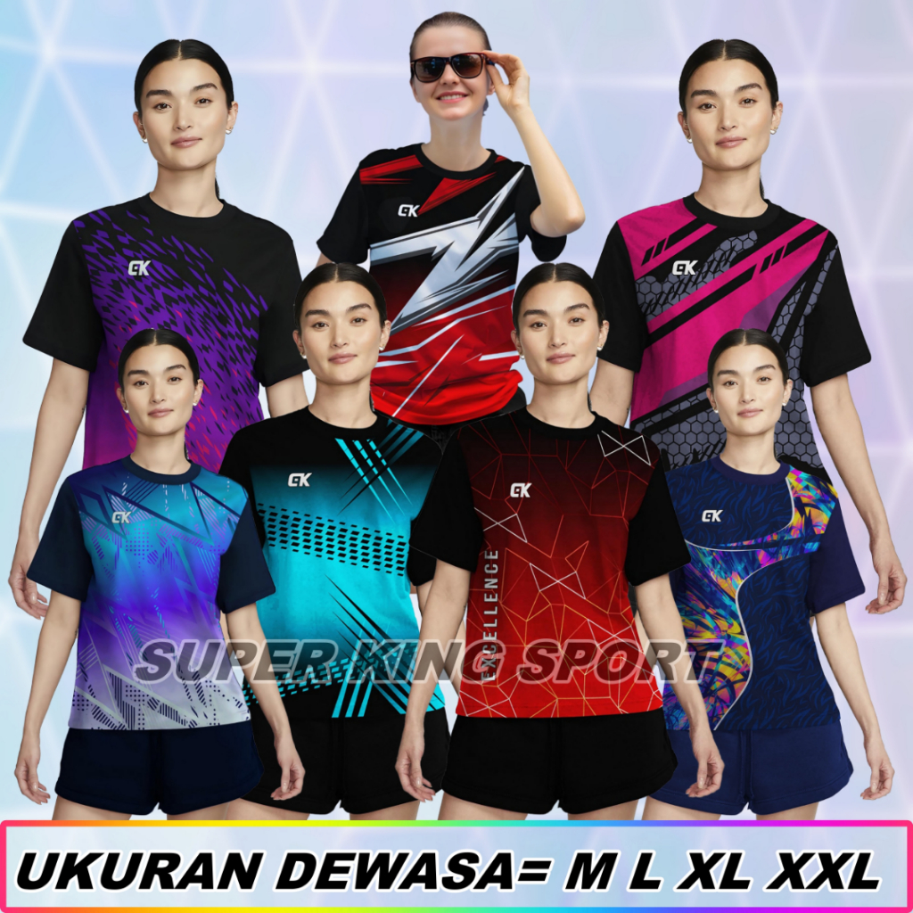 KAOS OLHARAGA VOLLY BADMINTON KAOS OLAHRAGA WANITA KAOS TIM VOLLY OLAHRAGA BOLA FUTSAL