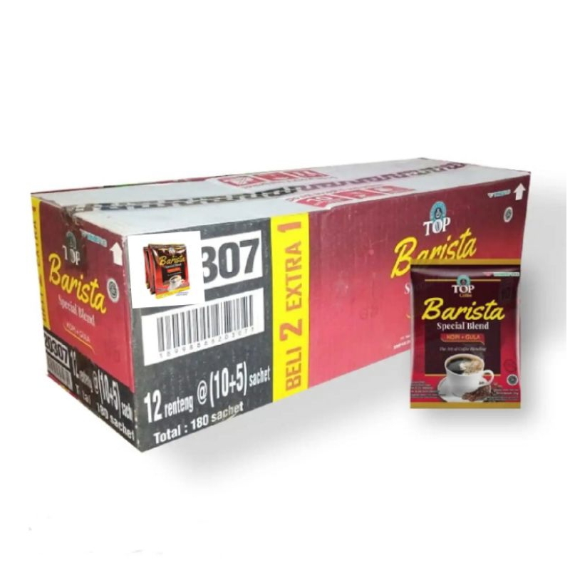 

Kopi TOP Coffee Barista Kopi + Gula Sachet - 25 gr 1 Dus isi 180 Sachet