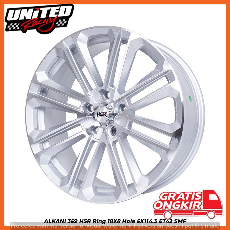 VELG RACING RING 18 MOBIL BRV HRV XPANDER COROLLA CROSS R18 PELEK HSR ALKANI SILVER CHROME