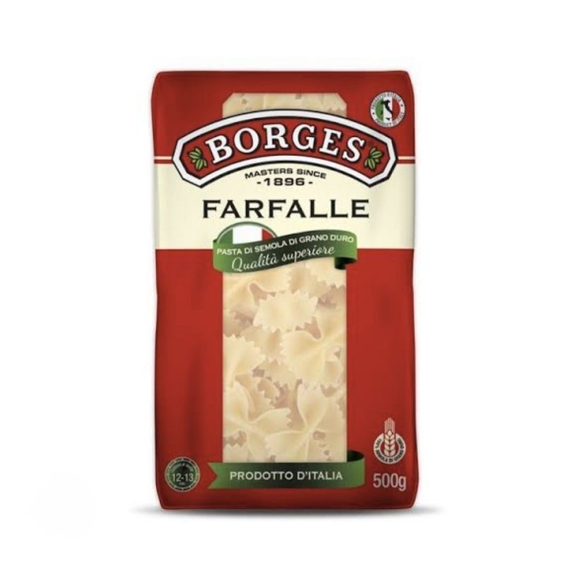 

PASTA BORGES FARFALLE FUSILLI PENNE RIGATE 500 GRAM