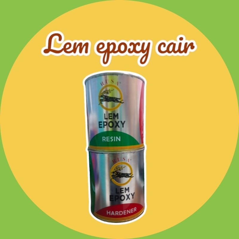 Lem Epoxy/Lem epoxy cair/Resin/merk Rusa ukuran 1,6kg /set