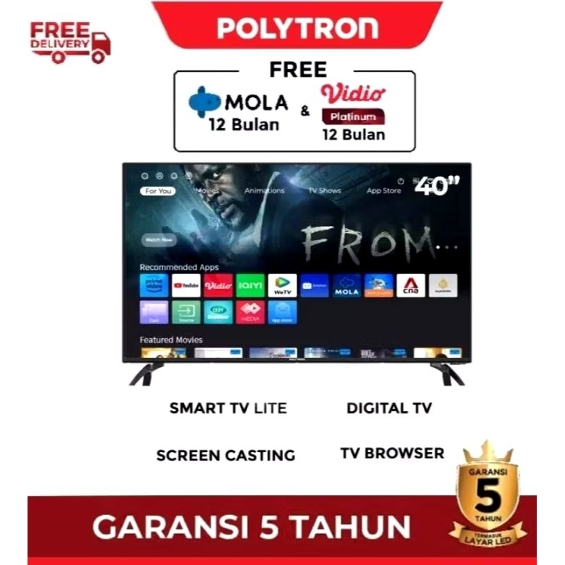 POLYTRON SMART TV LED 40 INCH 40CV8969