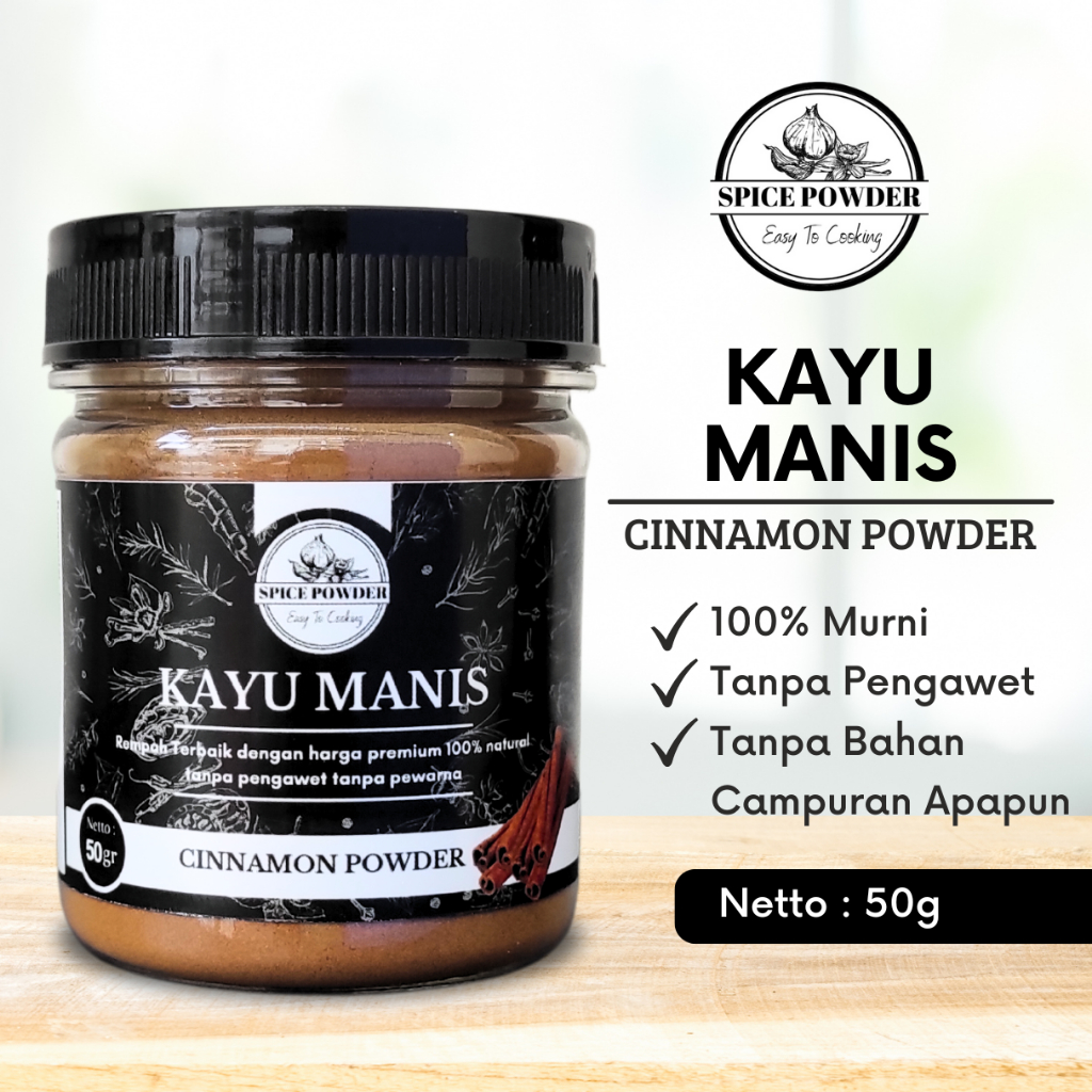 

Kayu Manis Bubuk - Bumbu Dapur Rempah Asli Murni Original Organik Lengkap Cinnamon Powder Mpasi