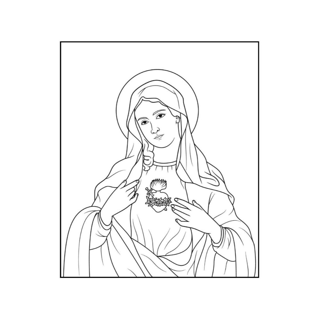 CUSTOM COLORING THE VIRGIN MARY